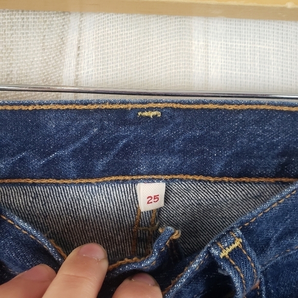 Levi's‎ Premium High Waisted Button Fly Straight Leg Jeans Size 25 - Picture 6 of 12